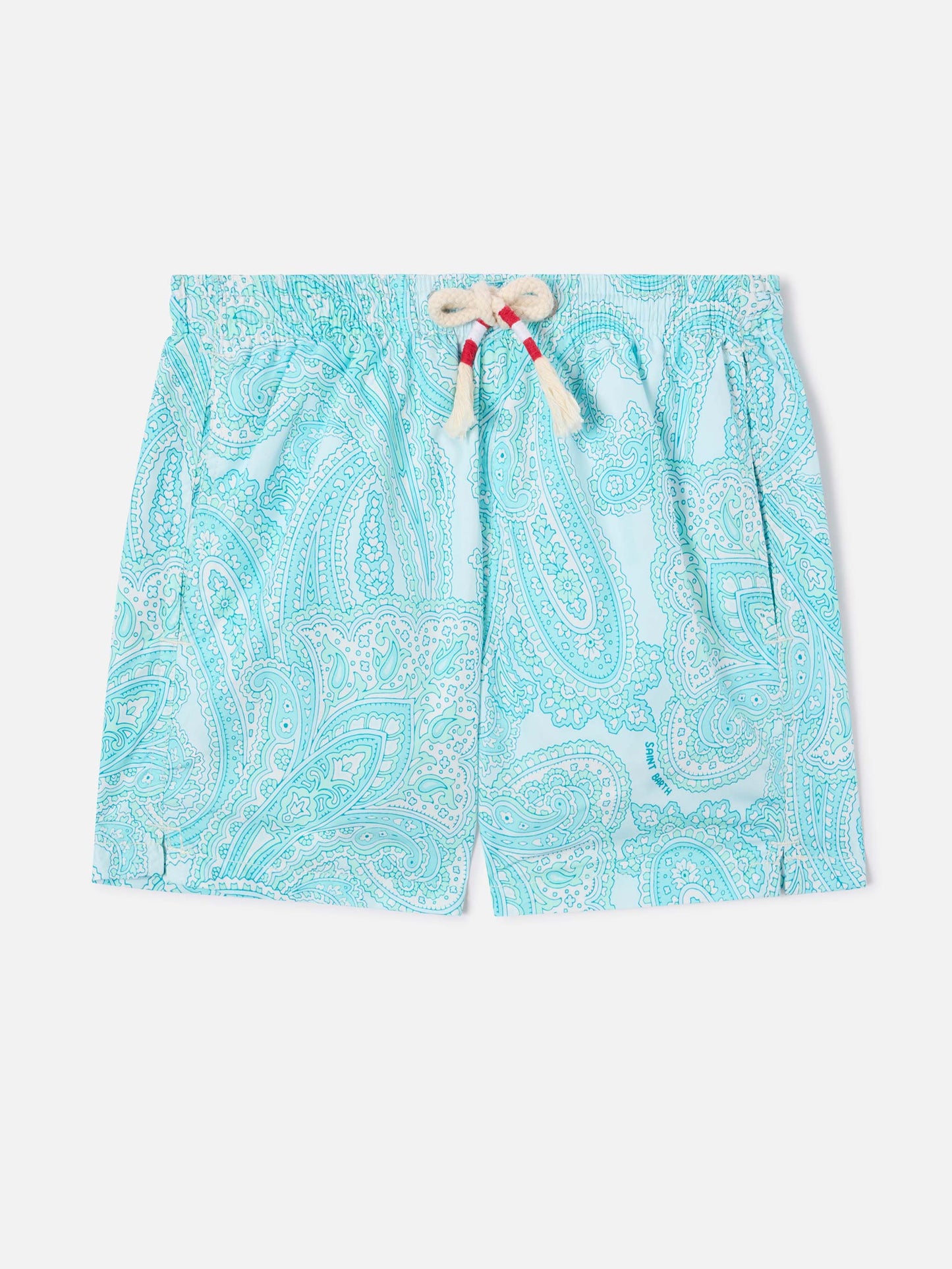 Bañador corto para niño de tejido ligero Jean Lighting 70 con estampado paisley 