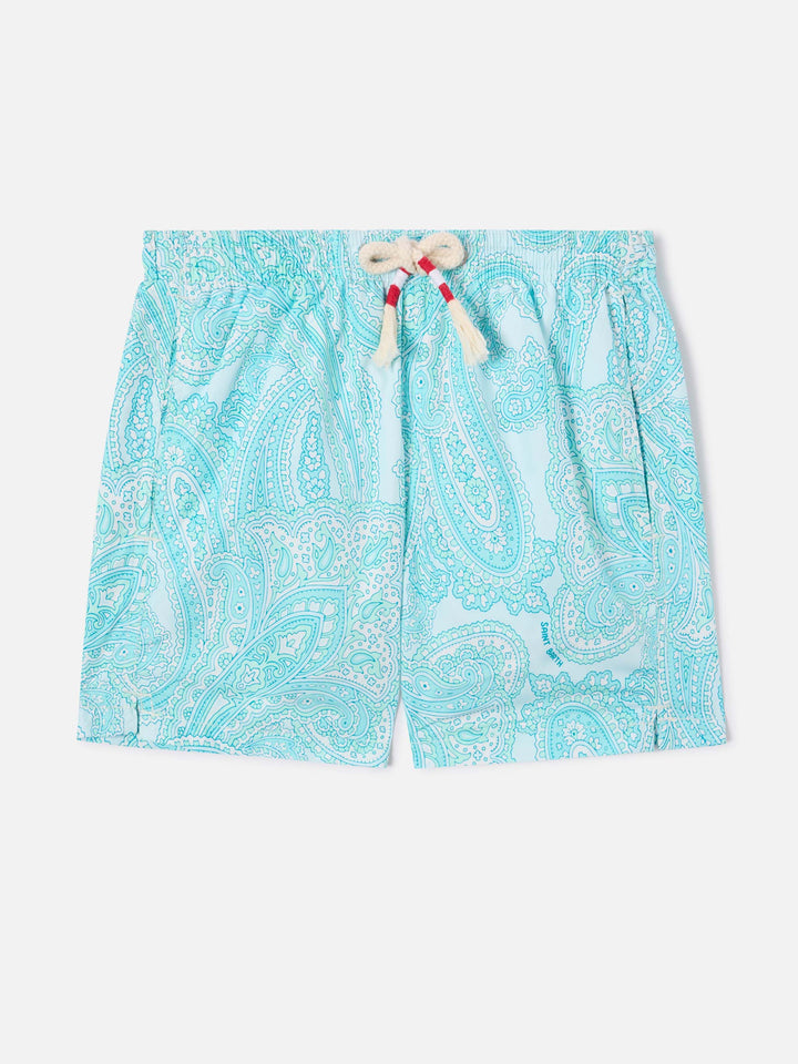 Leichte Badeshorts aus Stoff für Jungen Jean Lighting 70 mit Paisley-Print 
