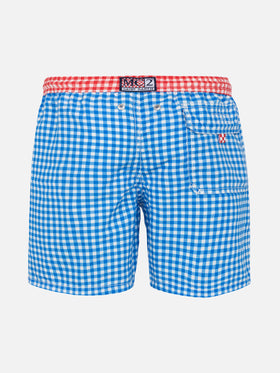Boy swim shorts with gingham print - MC2 Saint Barth