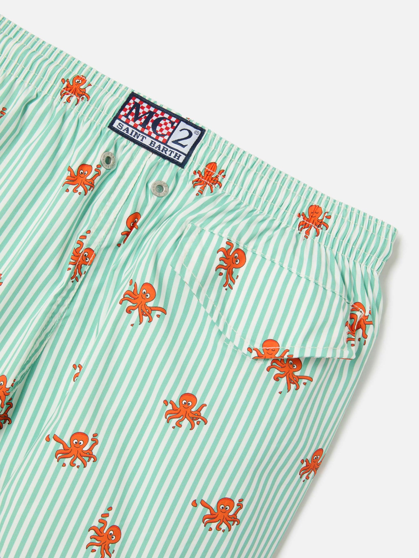 Costume Jean Lighting Stretch a righe con stampa polipetti all over