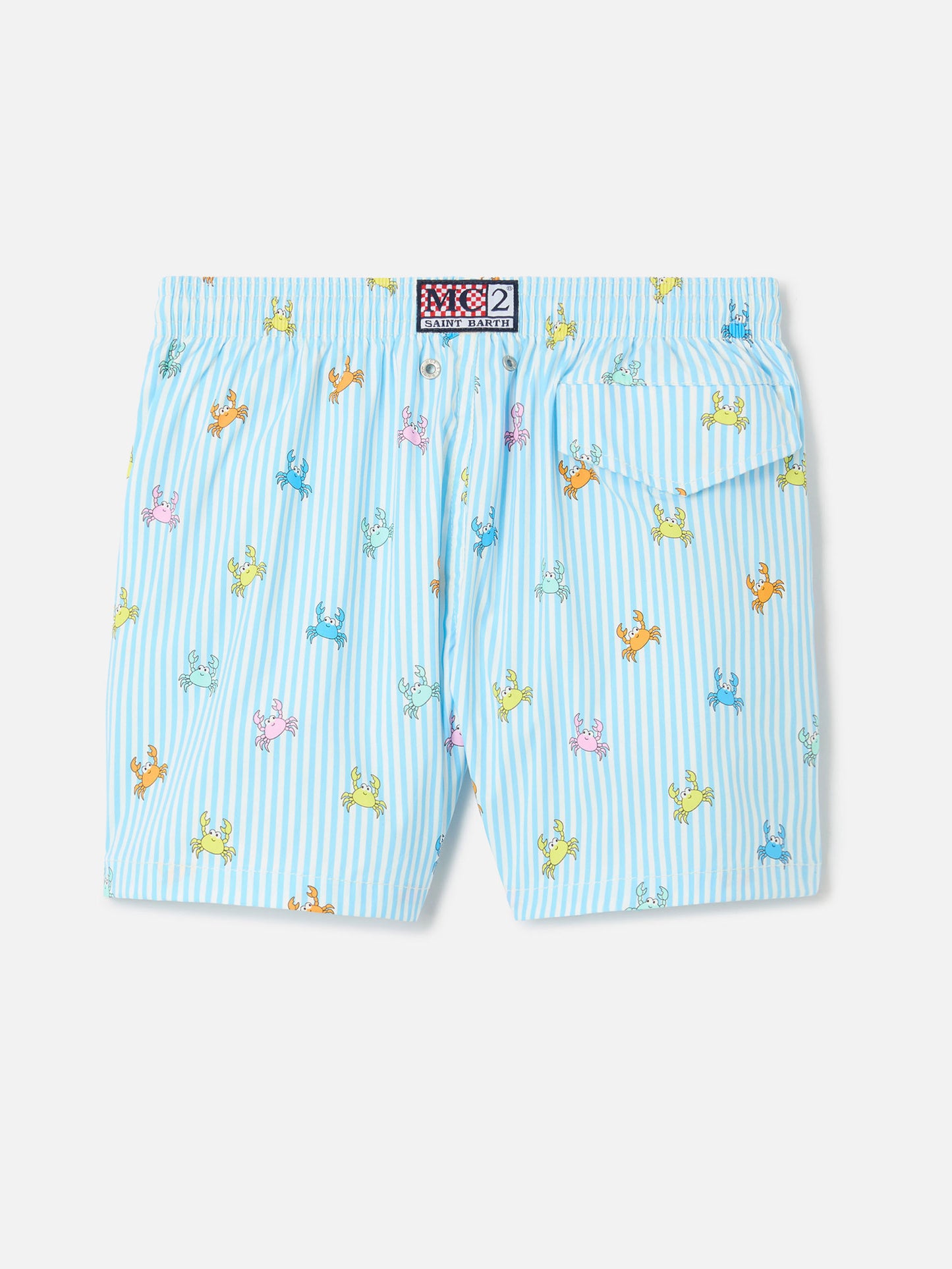 Costume Jean Lighting Stretch a righe con stampa granchietti all over