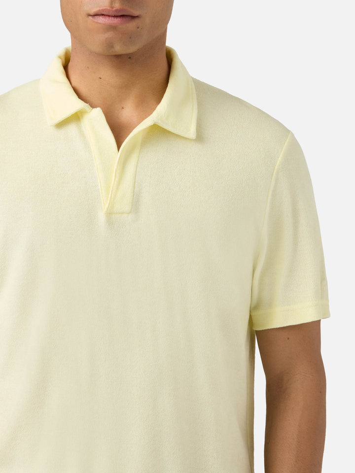 Polo Jeremy in cotone effetto spugna burro