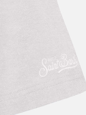 Jeremy white terry buttonless polo shirt - MC2 Saint Barth