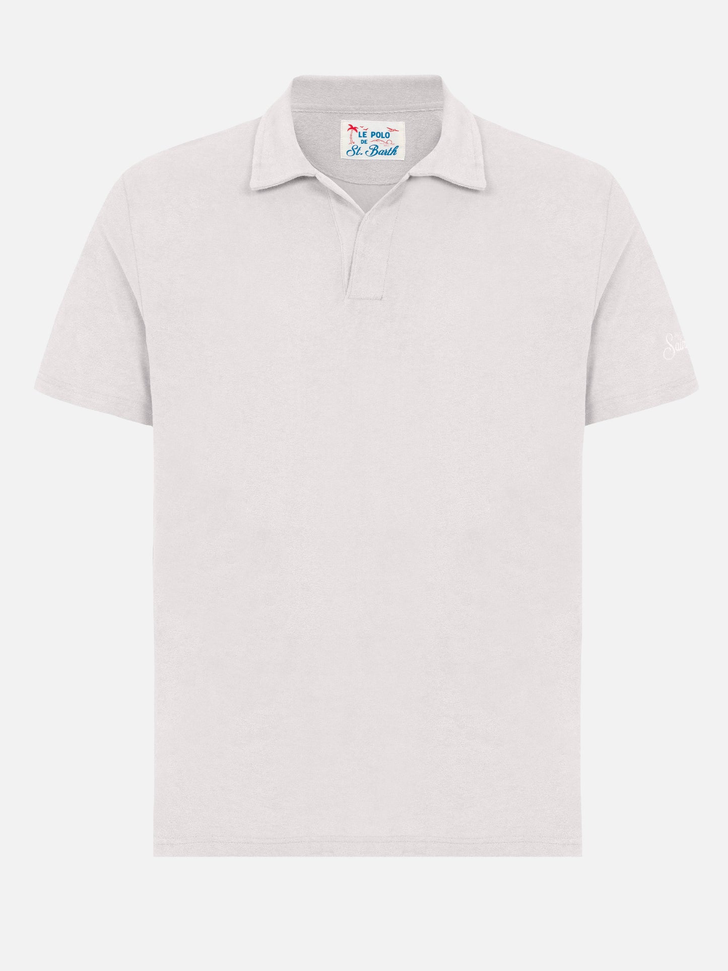 Jeremy white terry buttonless polo shirt - MC2 Saint Barth