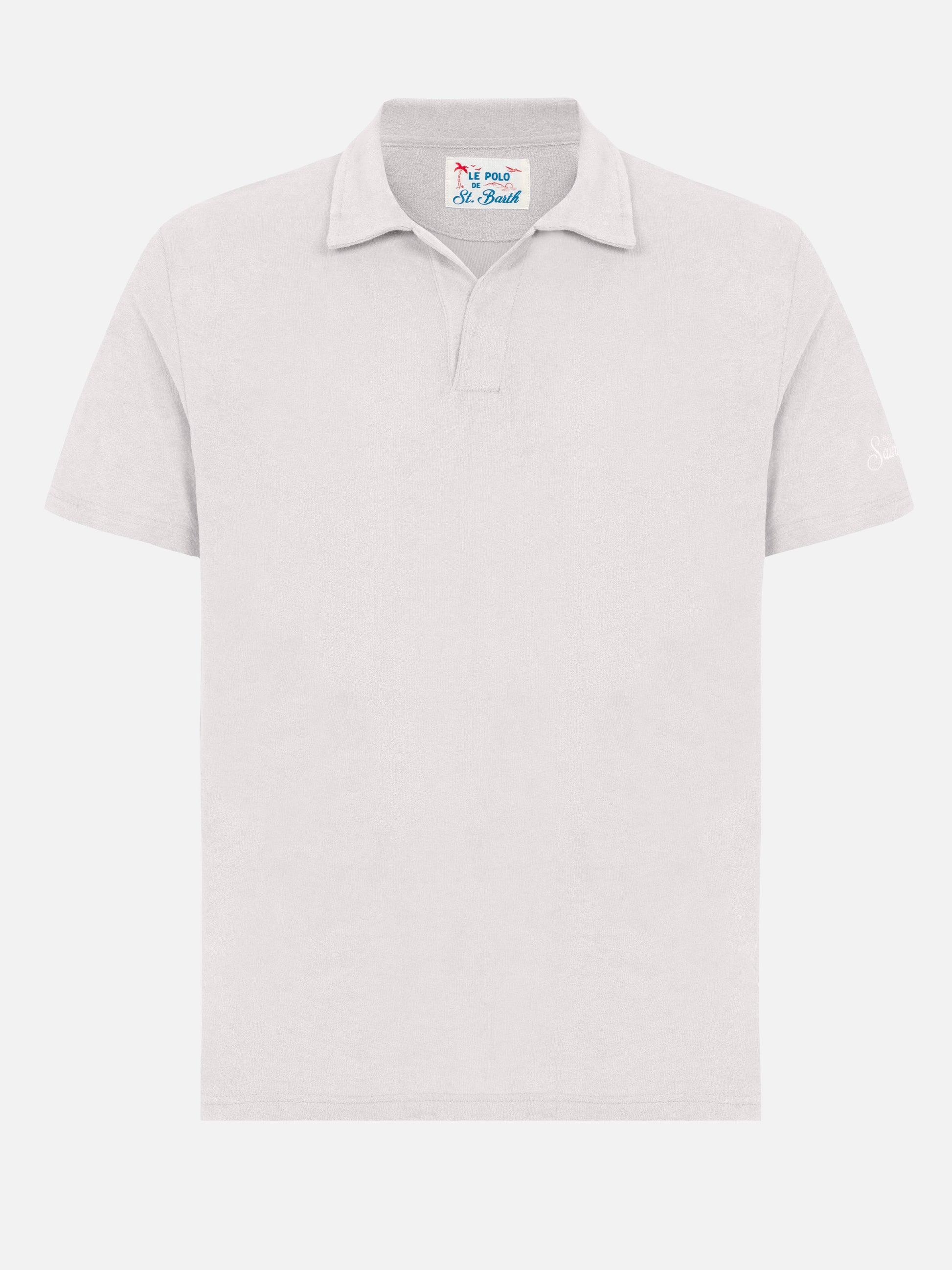 Jeremy white terry buttonless polo shirt - MC2 Saint Barth