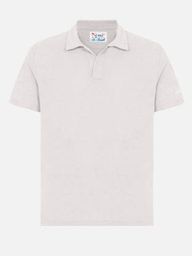 Jeremy white terry buttonless polo shirt - MC2 Saint Barth