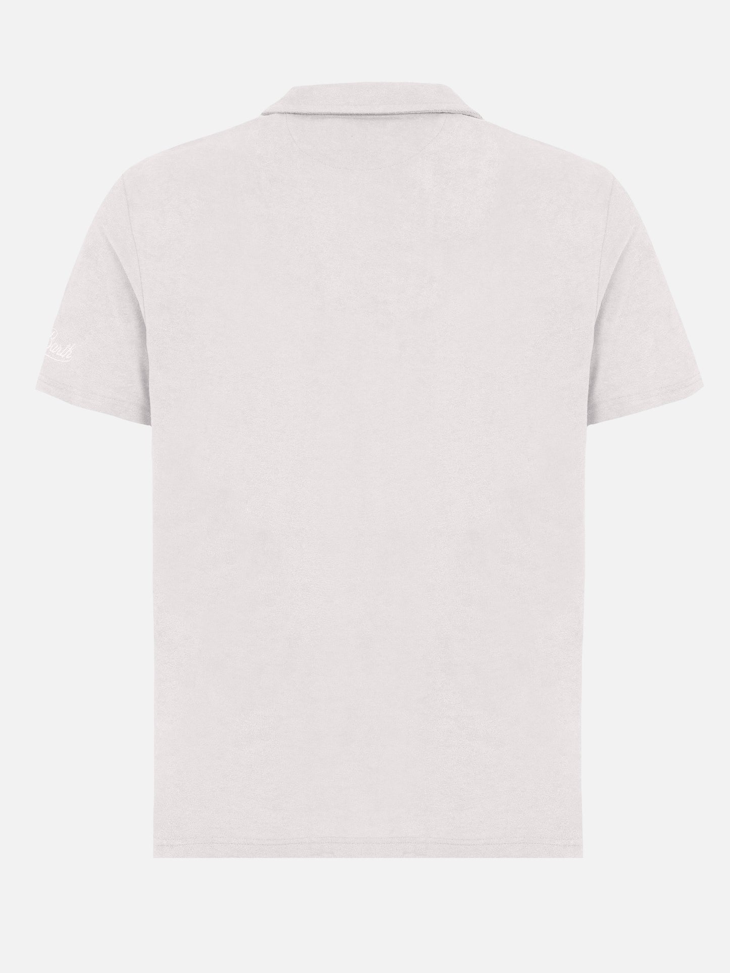 Jeremy white terry buttonless polo shirt - MC2 Saint Barth