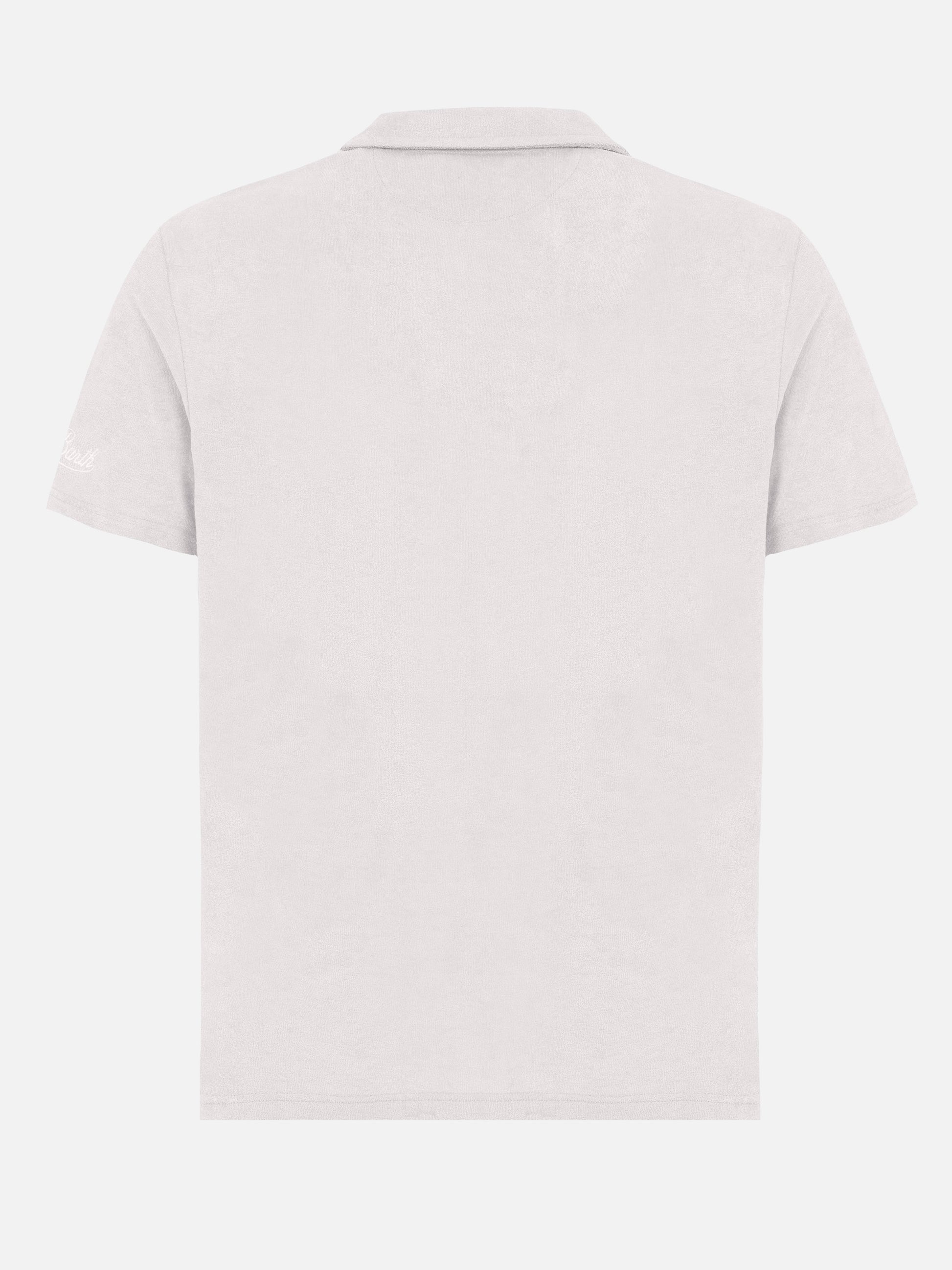 Jeremy white terry buttonless polo shirt - MC2 Saint Barth