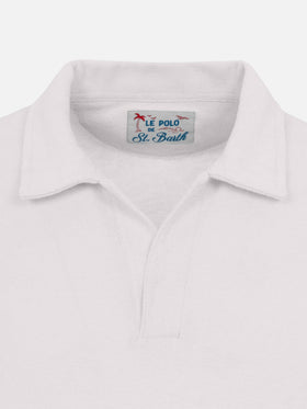 Jeremy white terry buttonless polo shirt - MC2 Saint Barth