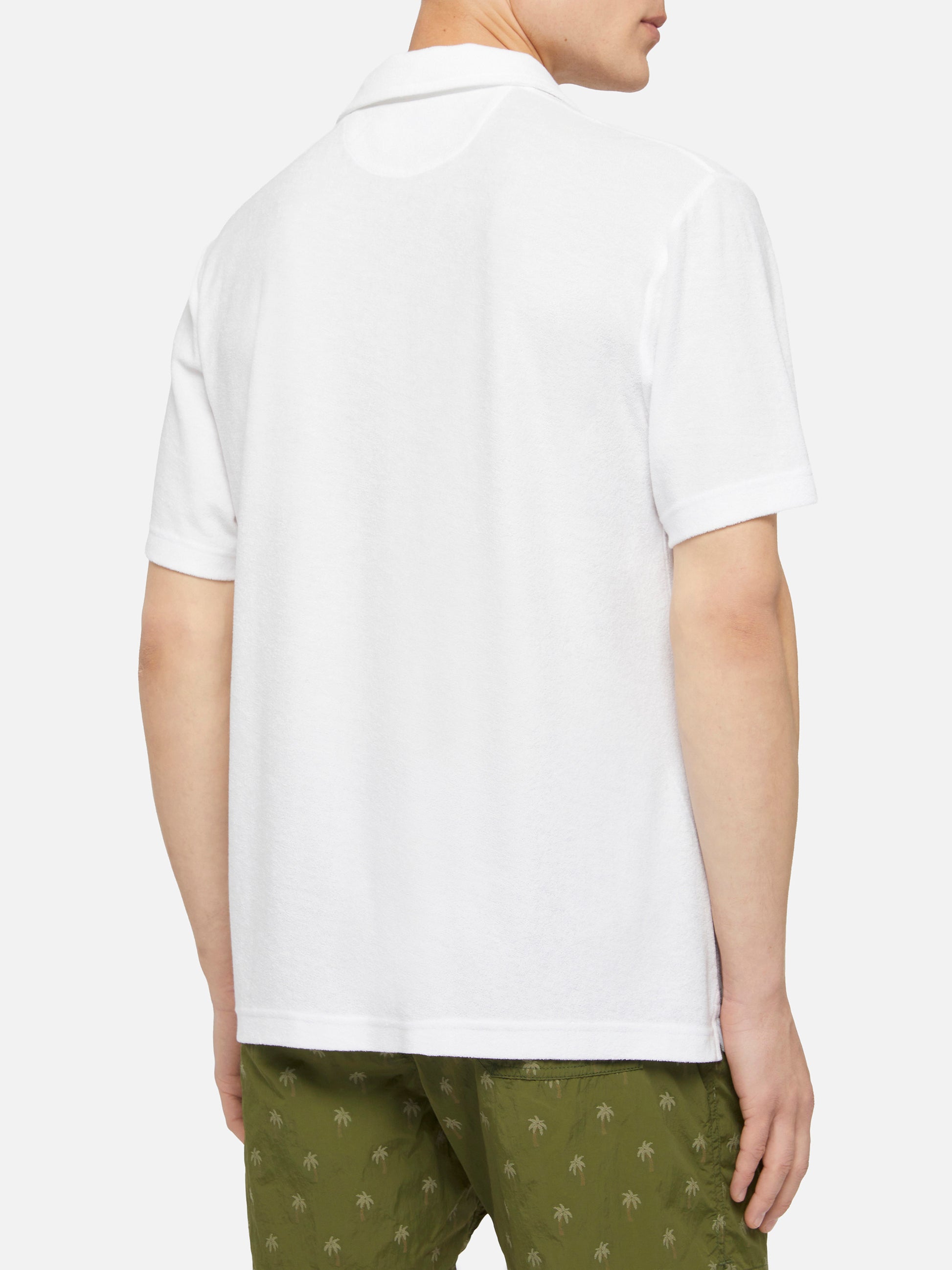 Jeremy white terry buttonless polo shirt - MC2 Saint Barth