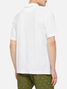 Jeremy white terry buttonless polo shirt - MC2 Saint Barth