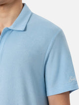 Jeremy light blue terry polo shirt