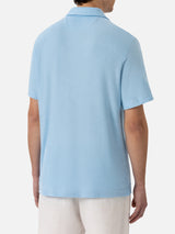 Jeremy light blue terry polo shirt