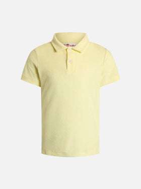 Boy pale yellow terry polo shirt Jeremy Jr - MC2 Saint Barth
