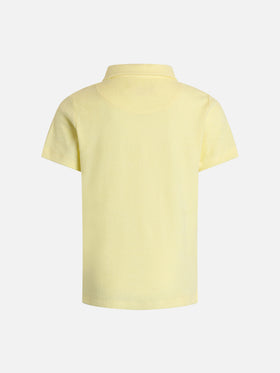 Boy pale yellow terry polo shirt Jeremy Jr - MC2 Saint Barth