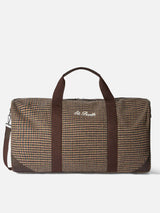 Wooly travel duffel bag Jetleg with pied de poule print