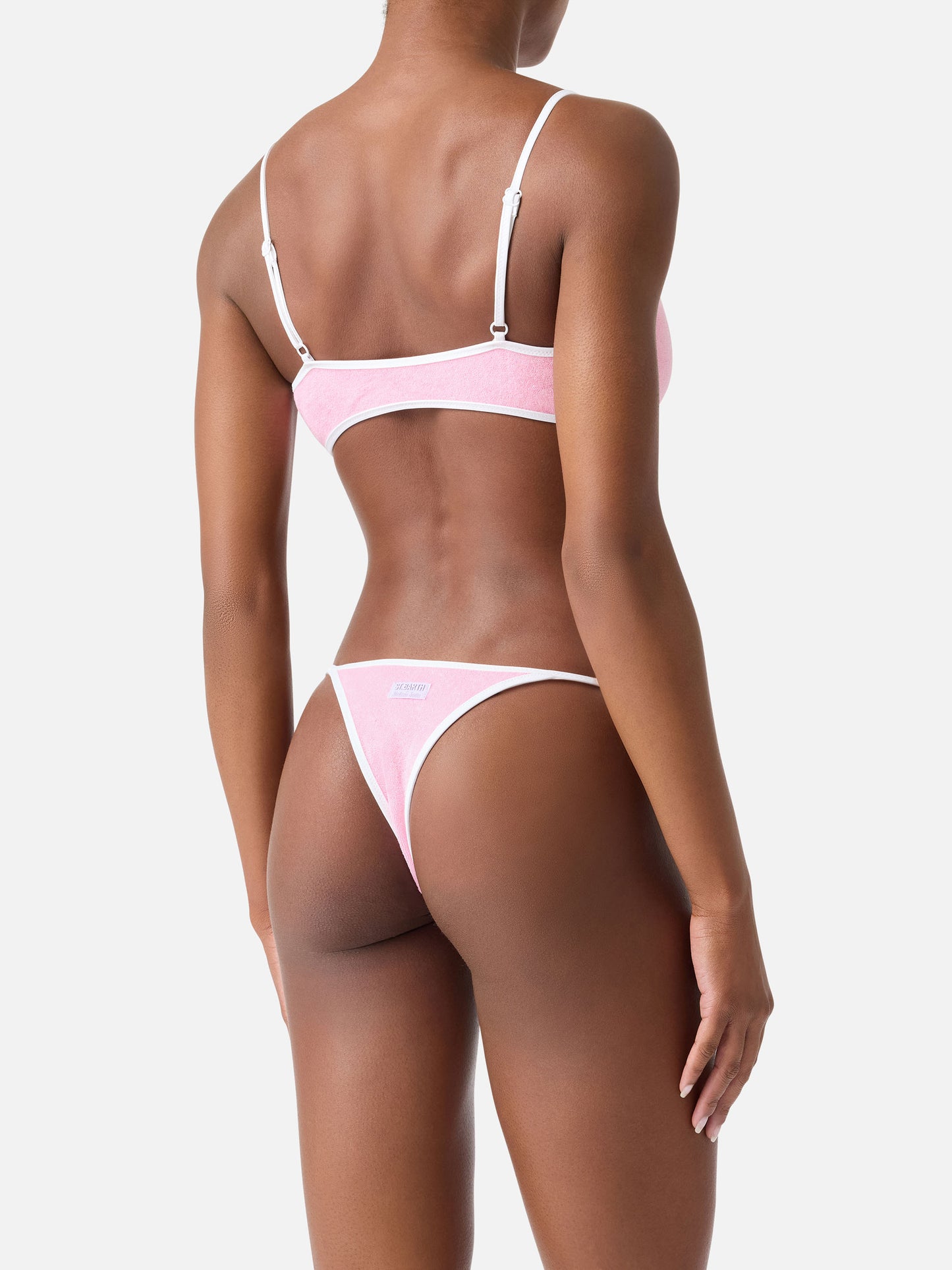 Bikini de rizo con tiras Pink Juliane y ribetes | Special Edition 