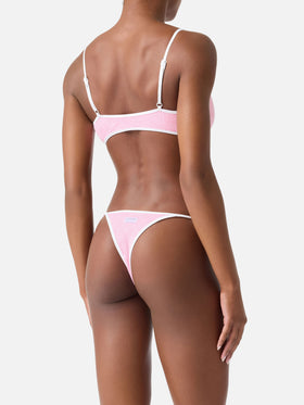 Bikini de rizo con tiras Pink Juliane y ribetes | Special Edition 