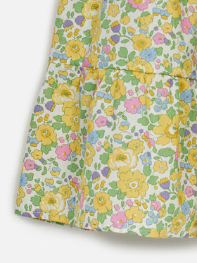 Girl cotton dress Jemine Jr with Betsy print | MADE WITH LIBERTY FABRIC - MC2 Saint Barth
