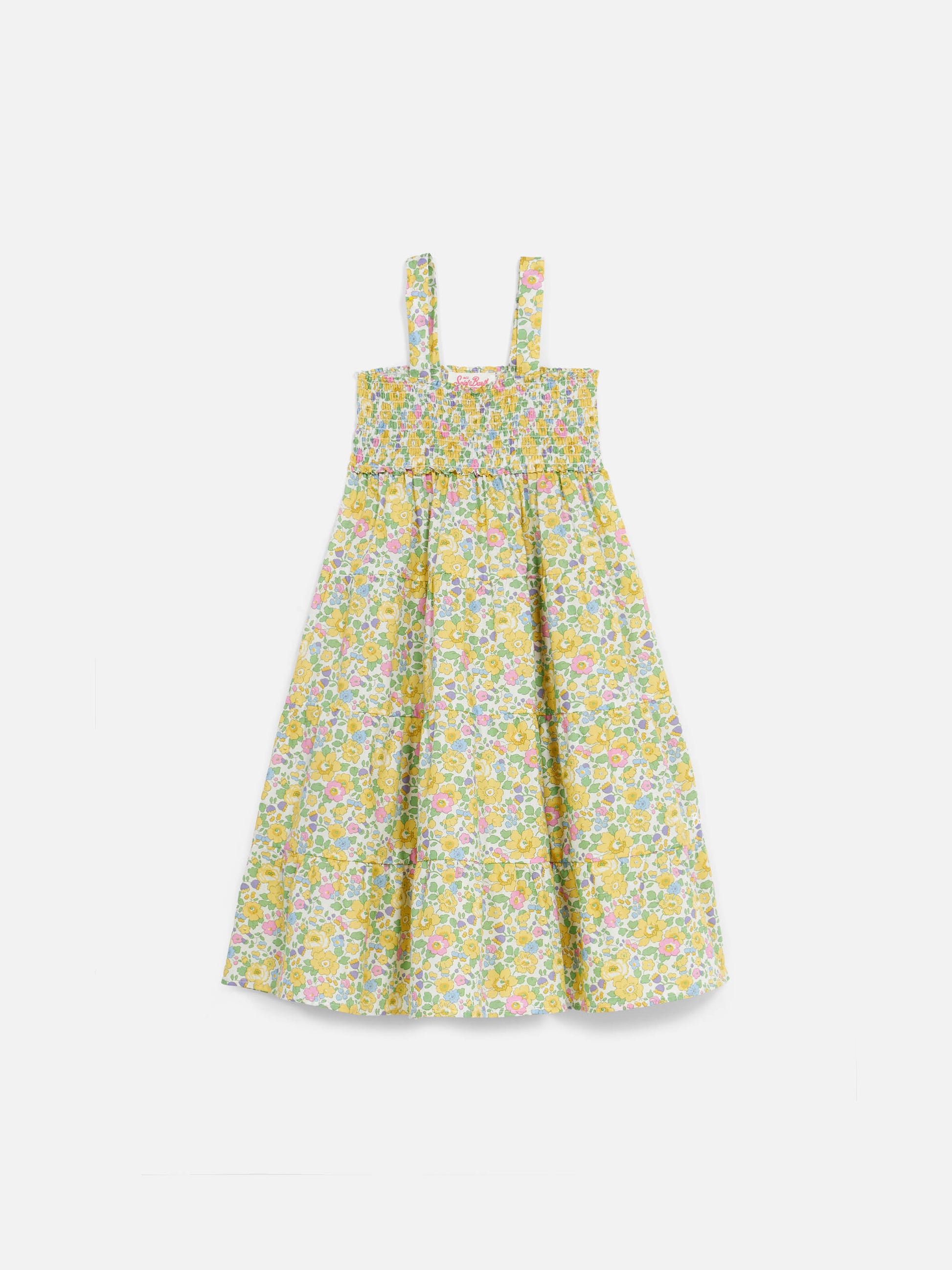 Girl cotton dress Jemine Jr with Betsy print | MADE WITH LIBERTY FABRIC - MC2 Saint Barth
