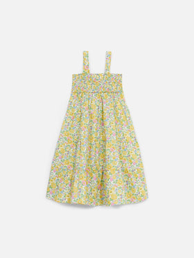 Girl cotton dress Jemine Jr with Betsy print | MADE WITH LIBERTY FABRIC - MC2 Saint Barth