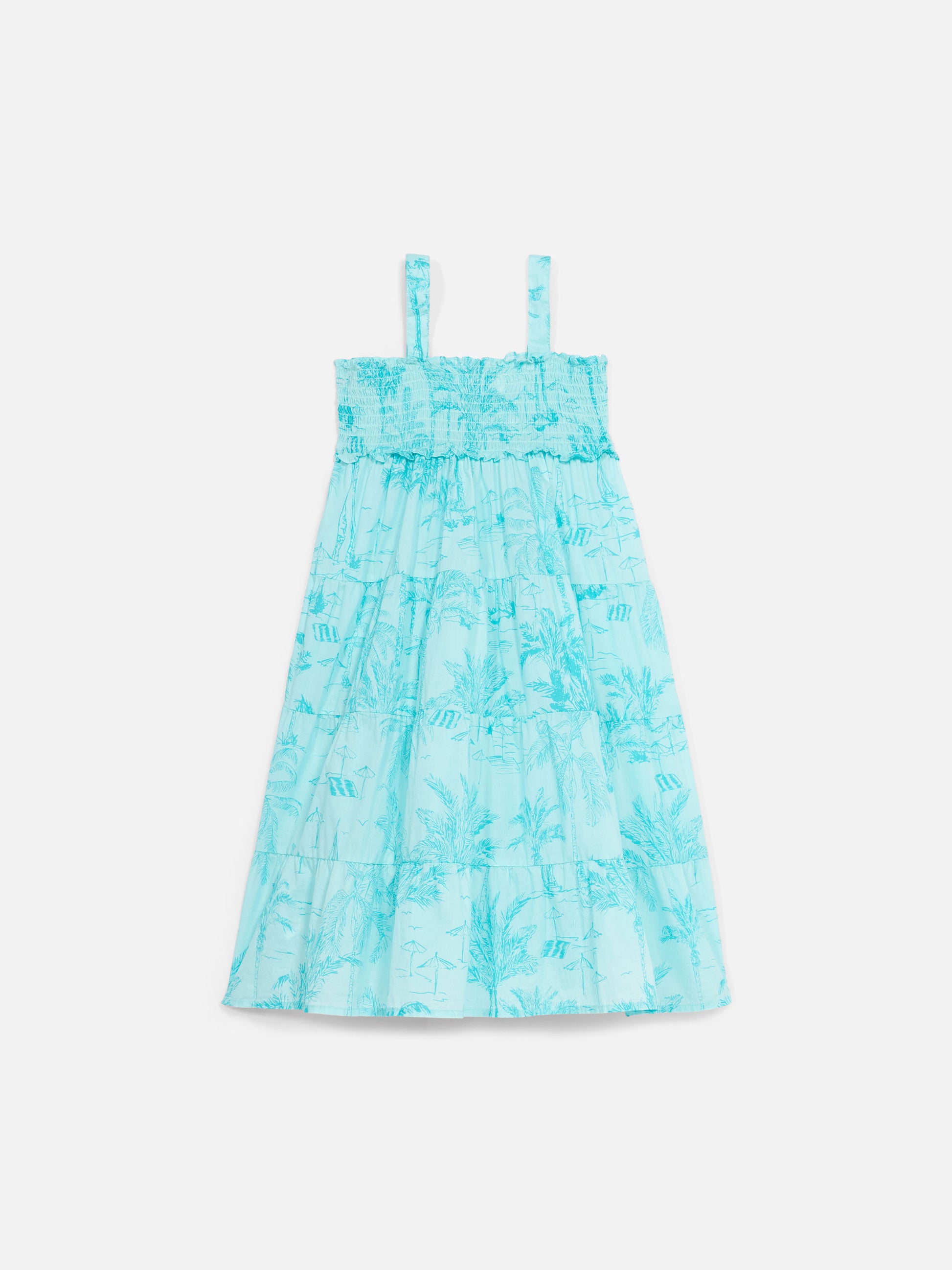 Girl cotton dress Jemine Jr with toile de jouy print - MC2 Saint Barth