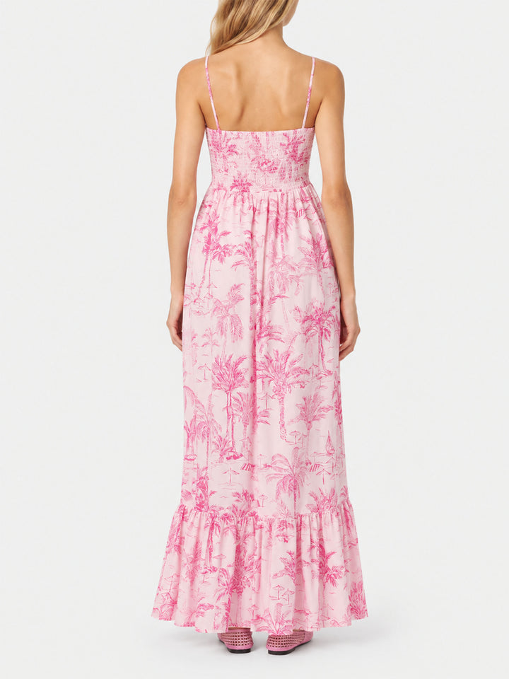 Vestido Jemma de algodón con bordado smock 