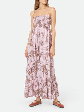 Damen-Baumwollkleid Jemma mit gesmokter Stickerei 