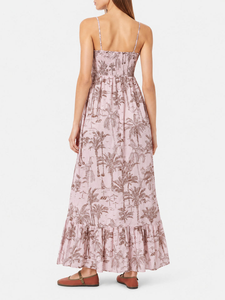 Vestido de algodón para mujer Jemma con bordado fruncido 