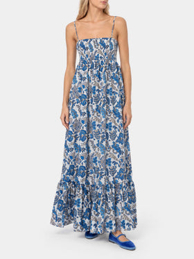 Robe en coton pour femme Jemma avec broderie smockée 