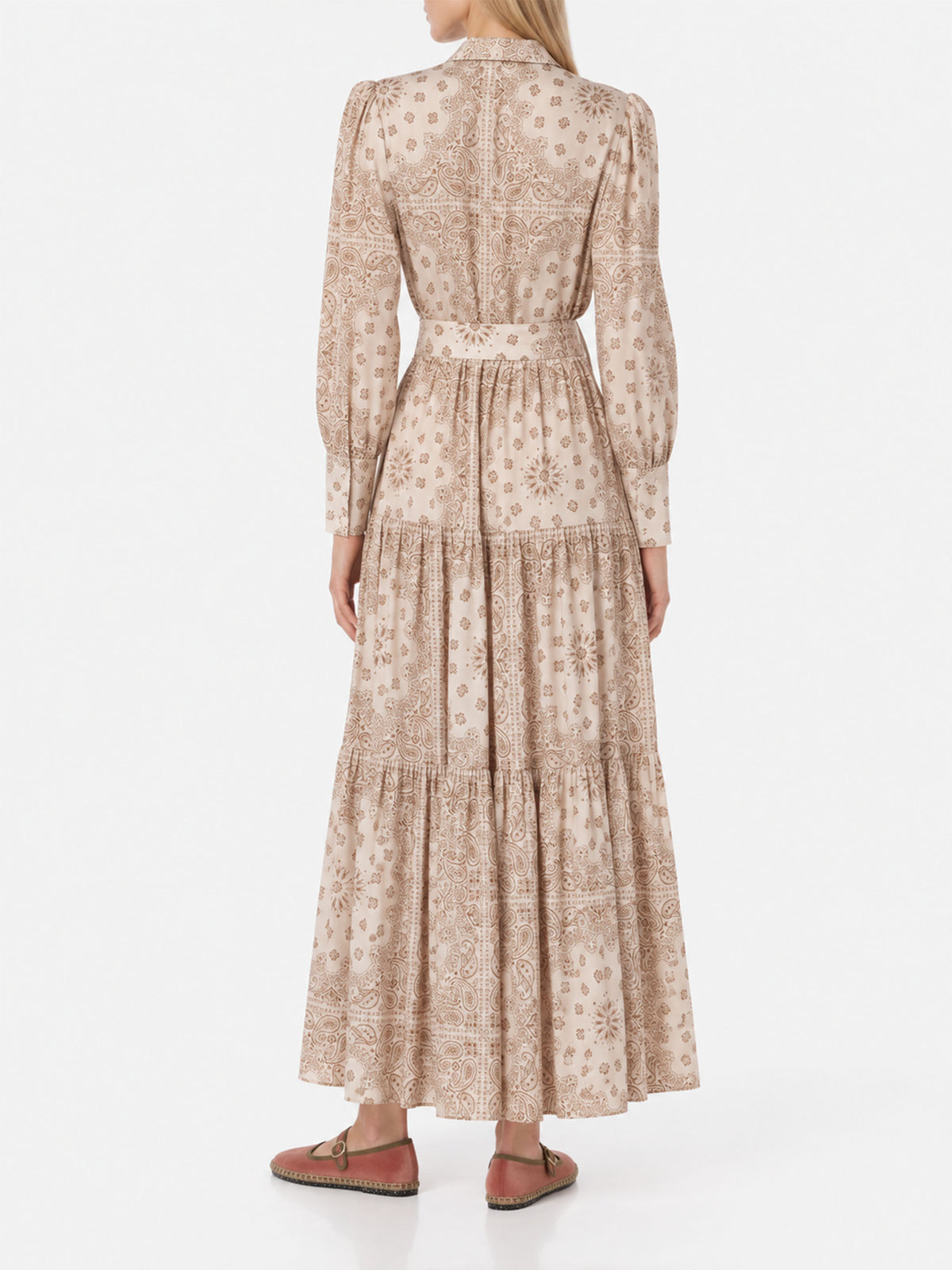 Robe Jensen en coton bandana beige 