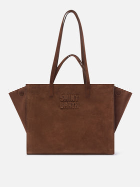 Bolso Jour Large de ante Brown con bordado del logo 