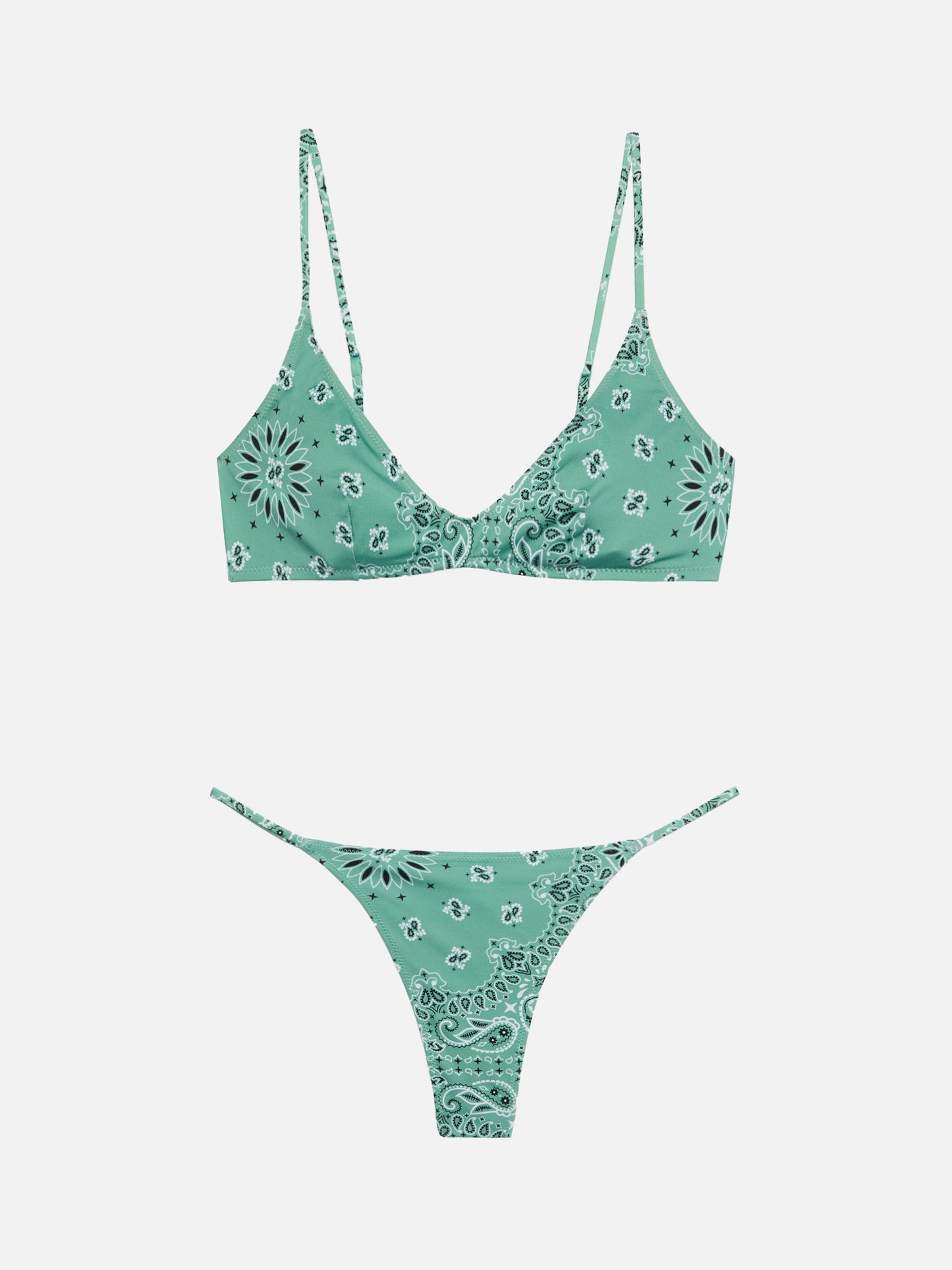 Bikini bralette scollata Paloma Jodene con stampa bandana