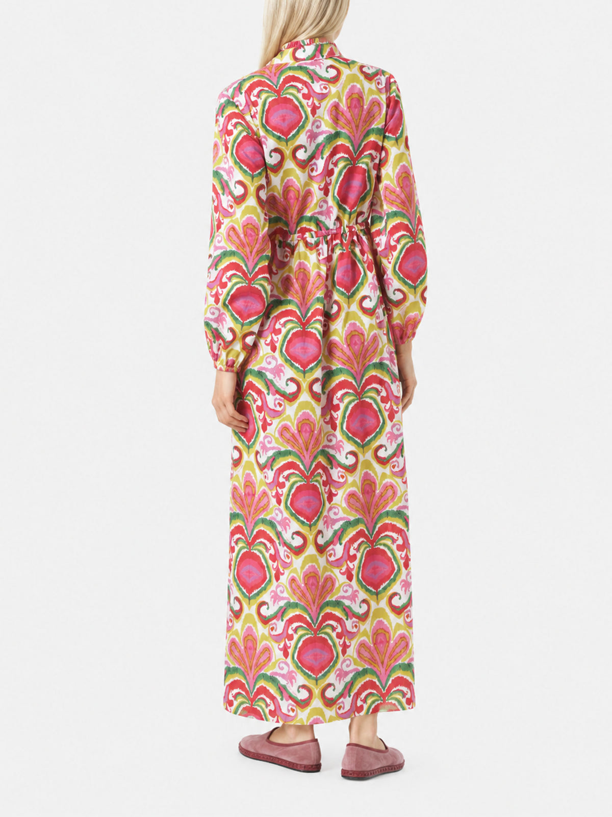 Vestido Jodie de algodón con estampado ikat 
