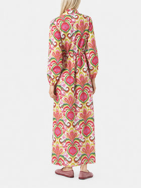 Vestido Jodie de algodón con estampado ikat 