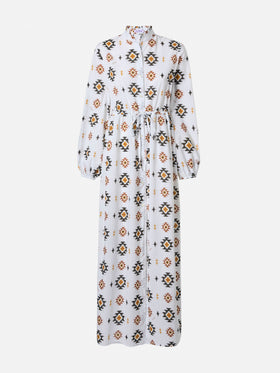 Abito lungo da spiaggia Jodie con stampa navajo