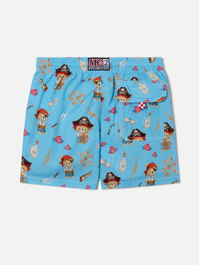 Joell swim shorts with all-over Pirate Bears print