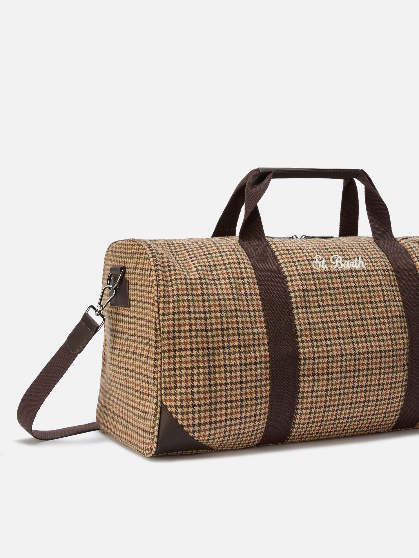 Borsone da viaggio Jetleg Wool in misto lana tweed