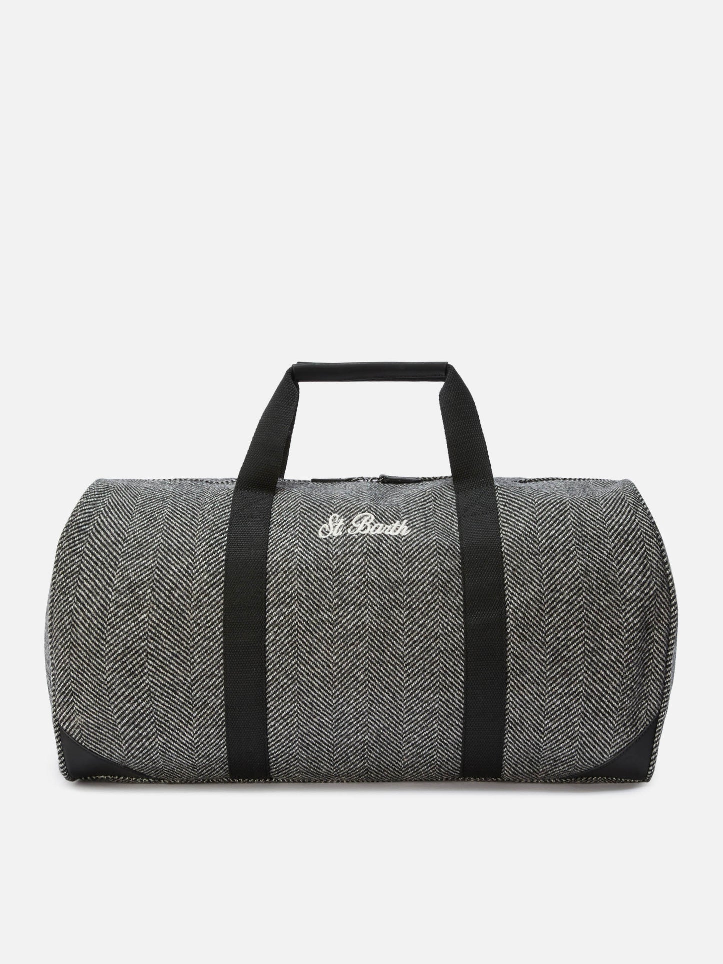 Borsone da viaggio Jetleg Wool in misto lana spigato