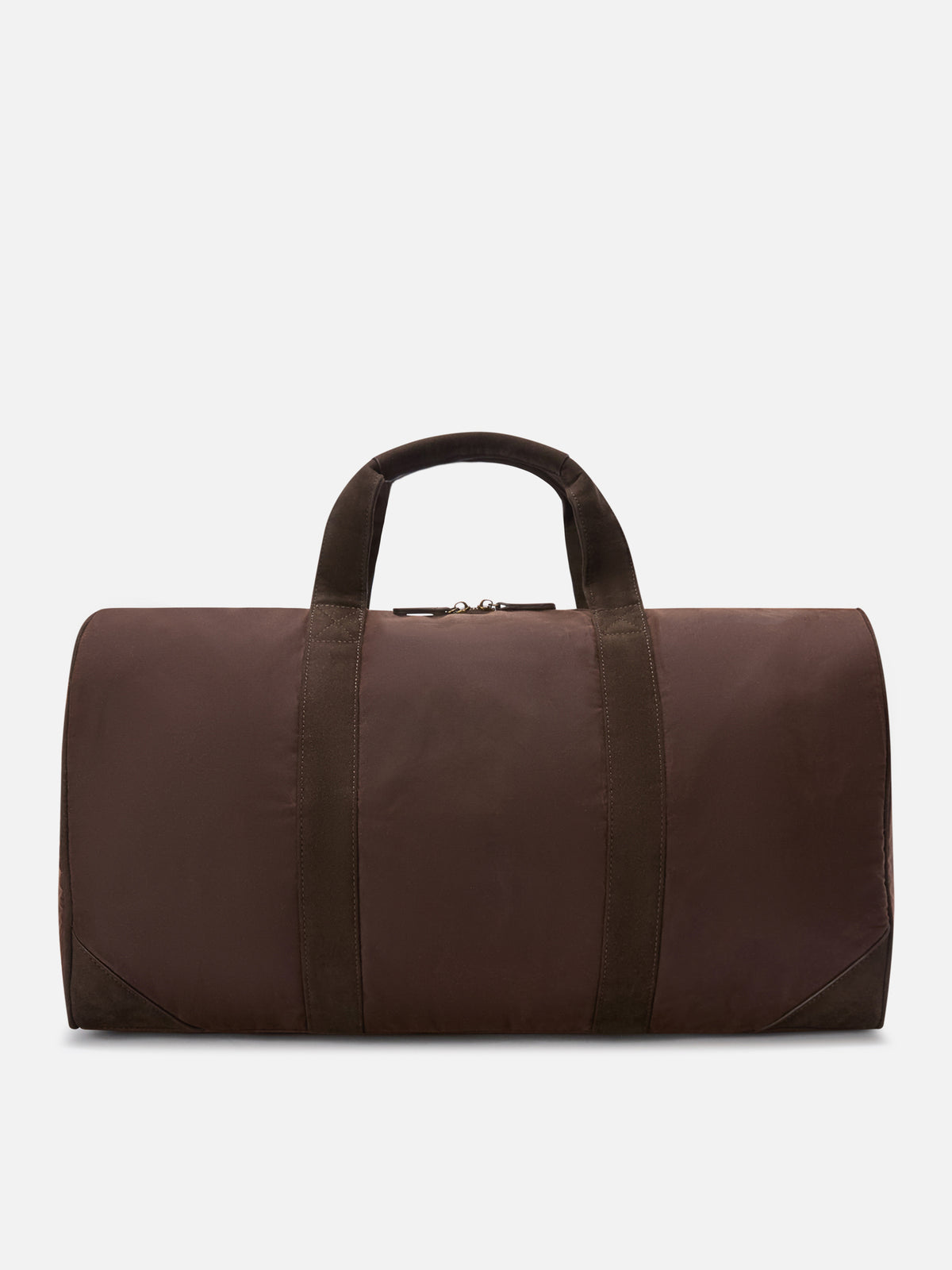 Brown Jetleg waxed duffle bag with logo embroidery