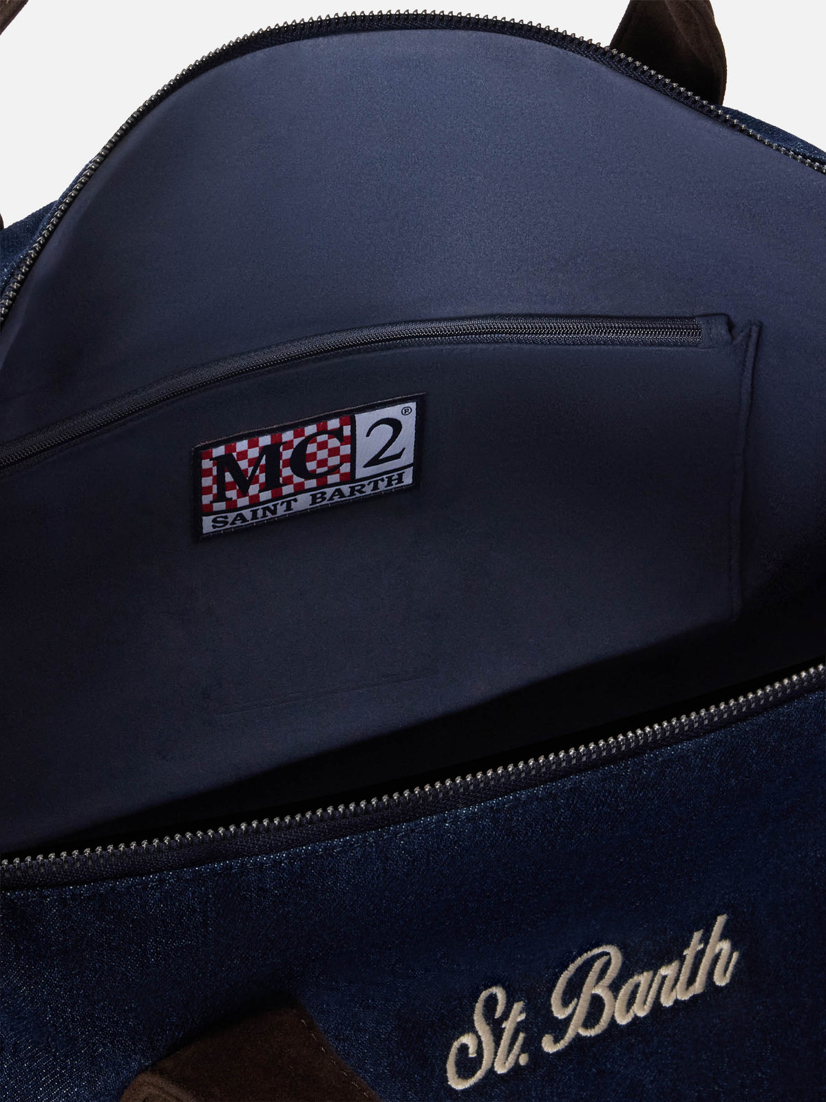 Blue Jetleg Denim-Seesack mit Logostickerei 