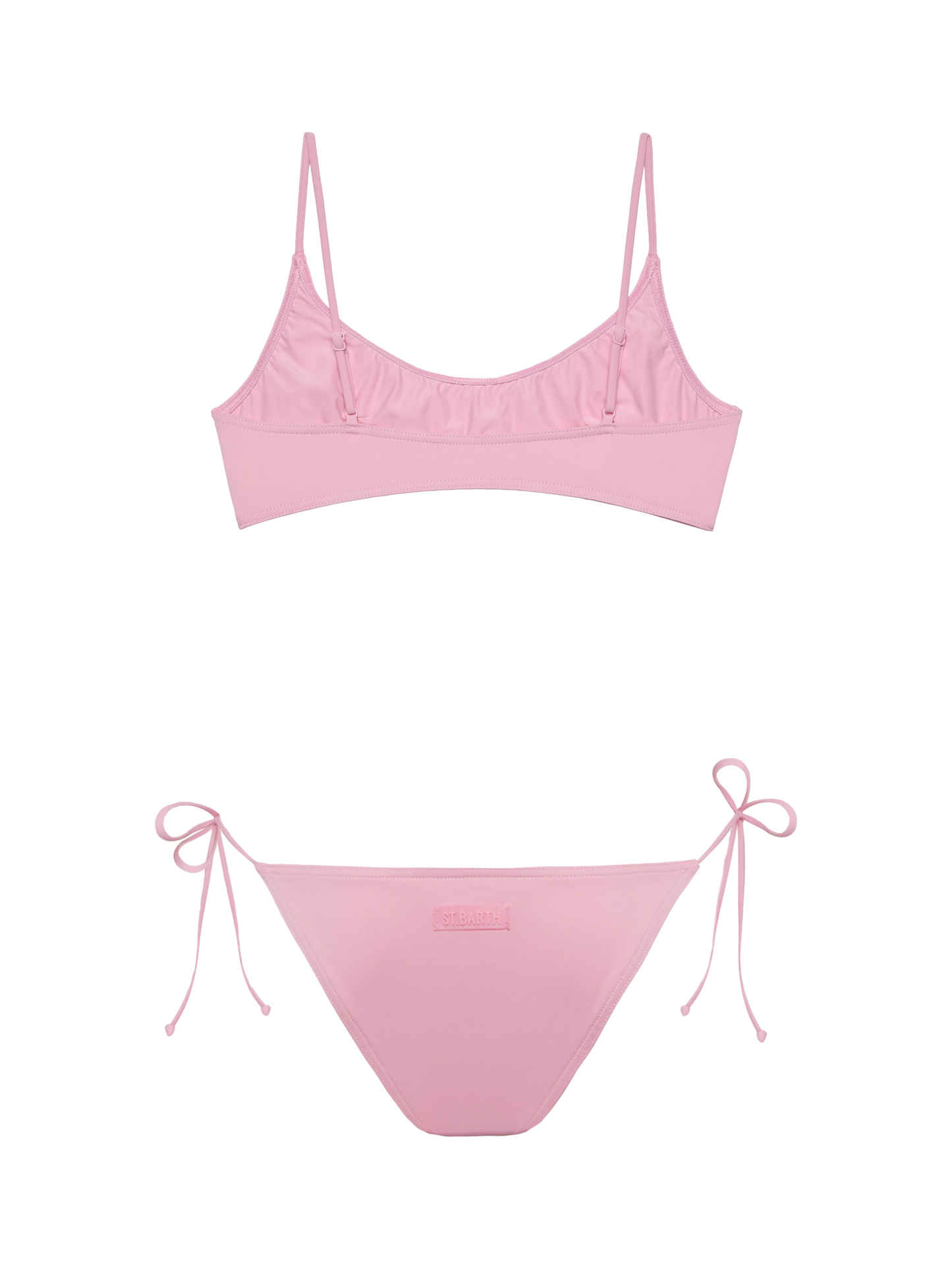 Marielle pink classic swim briefs - Judy pink bralette beach top Judy - MC2 Saint Barth