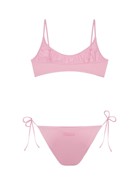 Marielle pink classic swim briefs - Judy pink bralette beach top Judy - MC2 Saint Barth