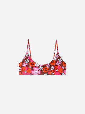 Judy floral print bralette bikini top