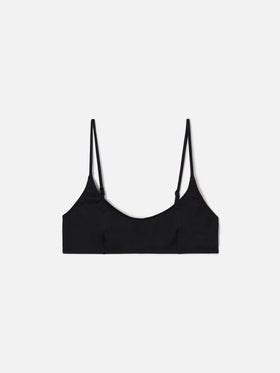 Top bikini Judy bralette nero tinta unita