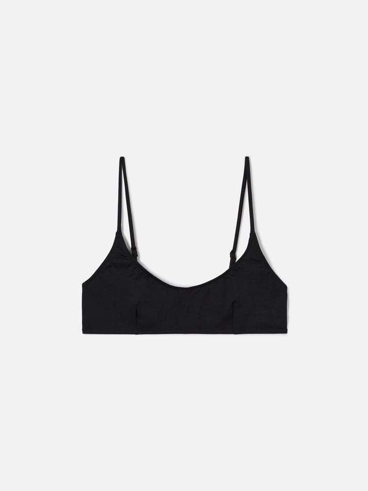 Top bikini Judy bralette nero tinta unita