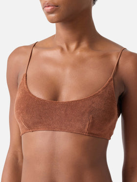 Top de bikini bralette Brown Judy de rizo 