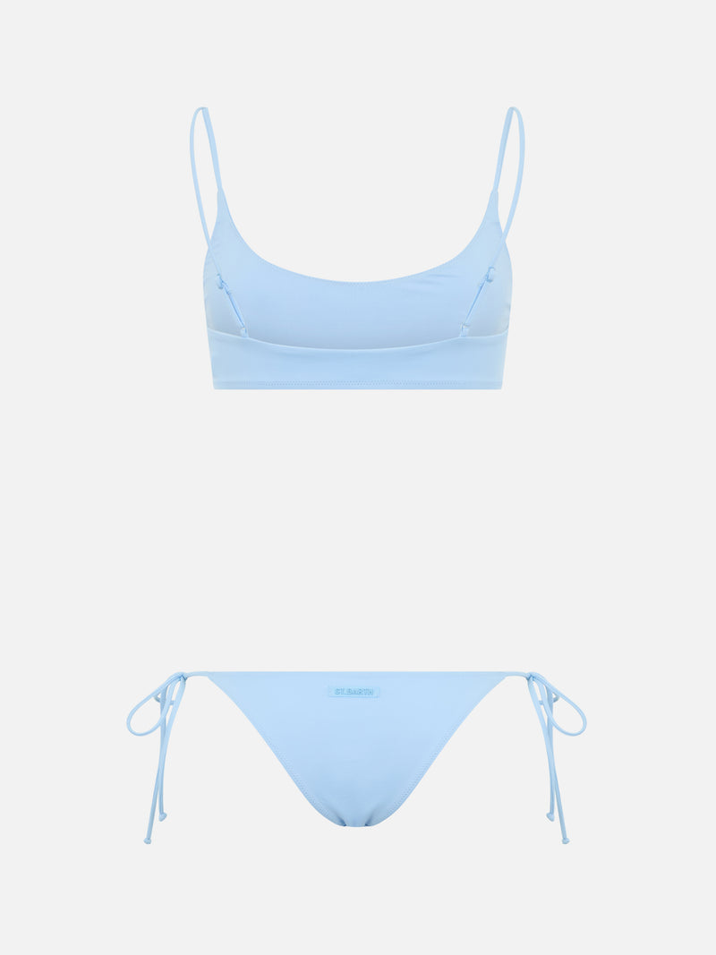 Woman light blue bralette bikini Judy Naomi