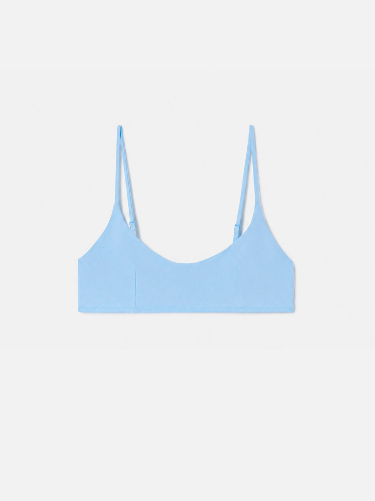 Top bikini Judy bralette azzurro tinta unita