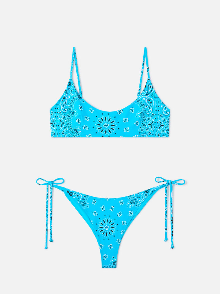 Bikini bralette bandana bleu clair Judy Marielle 